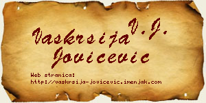 Vaskrsija Jovićević vizit kartica